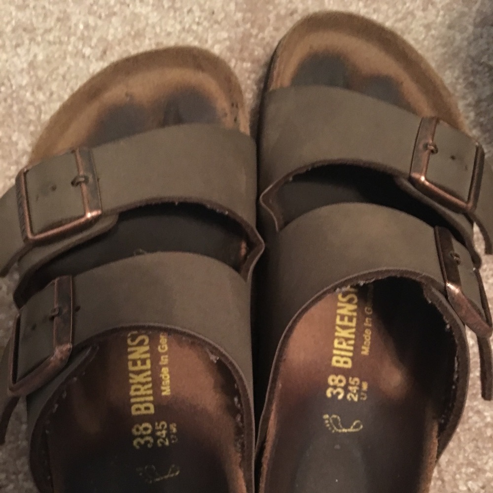 Arizona Birkenstock sz 38 (7.5/8) dark brown